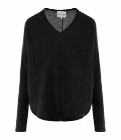 Kujten Pull Misha Col V Oversize Cachemire Noir