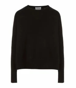 Kujten Pull Amélie Col Rond Cachemire Noir