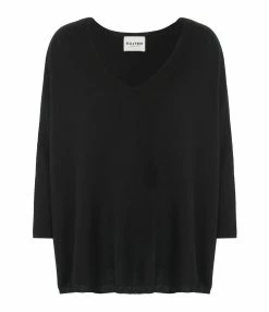 Kujten Pull Minie Col V Cachemire Noir