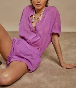 Love Stories Chemise Mila Coton Violet 6 Love Stories Chemise Mila Coton Violet -Majestic Filatures shop l2243131500 m2