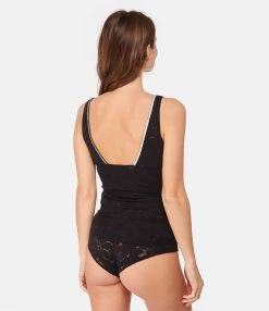 La Nouvelle Top John Dentelle Black Silver, Capsule Noël -Majestic Filatures shop lanou look20221130 79