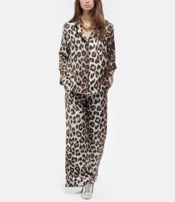 LA PRESTIC OUISTON Chemise Victoria Soie Imprimé Panthère -Majestic Filatures shop lapre look20201210 40