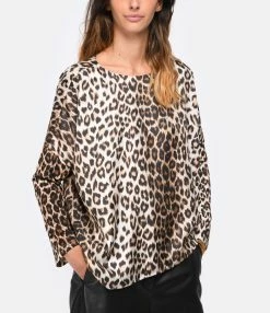 LA PRESTIC OUISTON Blouse Janine Soie Panthère -Majestic Filatures shop lapre look20220929 365