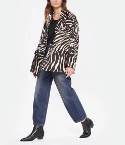 LA PRESTIC OUISTON Veste Blazer Tony Soie Zèbre -Majestic Filatures shop lapre look20221018 31