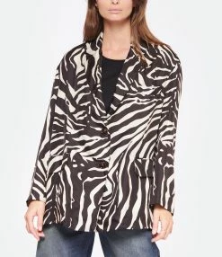 LA PRESTIC OUISTON Veste Blazer Tony Soie Zèbre -Majestic Filatures shop lapre look20221018 35