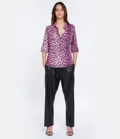 LA PRESTIC OUISTON Chemise Lauren Panthère Rose, Exclusivité Lulli -Majestic Filatures shop lapre look20230203 48