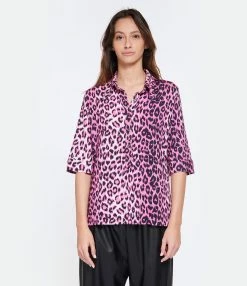 LA PRESTIC OUISTON Chemise Lauren Panthère Rose, Exclusivité Lulli -Majestic Filatures shop lapre look20230203 49