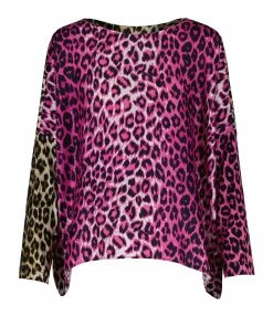 LA PRESTIC OUISTON Blouse Janine Soie Mix Panthère Rose, Exclusivité Lulli