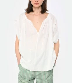 Laurence Bras Chemise Daffodil Coton Blanc -Majestic Filatures shop lbras look20230223 278