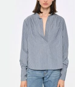 Laurence Bras Blouse Pou Rayures -Majestic Filatures shop lbras look20230223 439