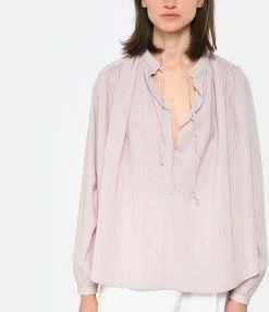 Laurence Bras Blouse New Cigar Rouge -Majestic Filatures shop lbras look20230223 446