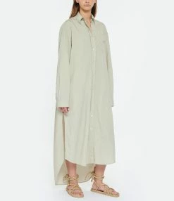 Laurence Bras Robe Chemise Giulia Rayure Bleu -Majestic Filatures shop lbras look20230228 327