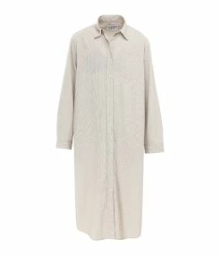 Laurence Bras Robe Chemise Giulia Rayure Bleu