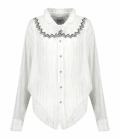 Laurence Bras Blouse Camping Coton Blanc