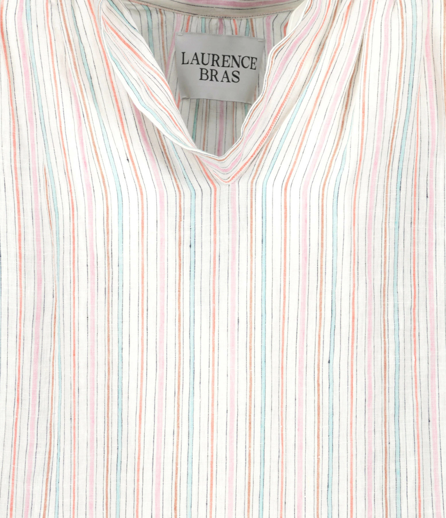 Laurence Bras Chemise Juul Lin Rayures Multicolore 2 Laurence Bras Chemise Juul Lin Rayures Multicolore – Image 2
