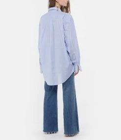 LES FÉLICITÉS Chemise Coton Bleu Avec Pierres De Protection -Majestic Filatures shop lesfe look20210126 371