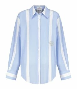 LES FÉLICITÉS Chemise Félicy Rayée Bleu Large, Pierre De Protection