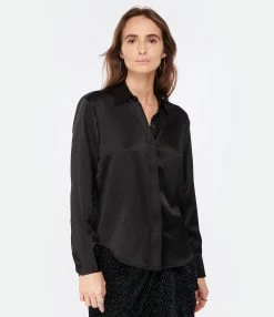 LIVY Chemise Romeo Soie Noir -Majestic Filatures shop livy6 look20221130 162