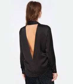 LIVY Chemise Romeo Soie Noir -Majestic Filatures shop livy6 look20221130 164