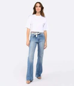 LOULOU STUDIO Tee-shirt Court Gupo Coton Blanc -Majestic Filatures shop loulo look20221206 461