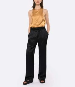 LOULOU STUDIO Top Estor Soie Camel -Majestic Filatures shop loulo look20230223 189