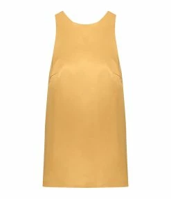 LOULOU STUDIO Top Estor Soie Camel