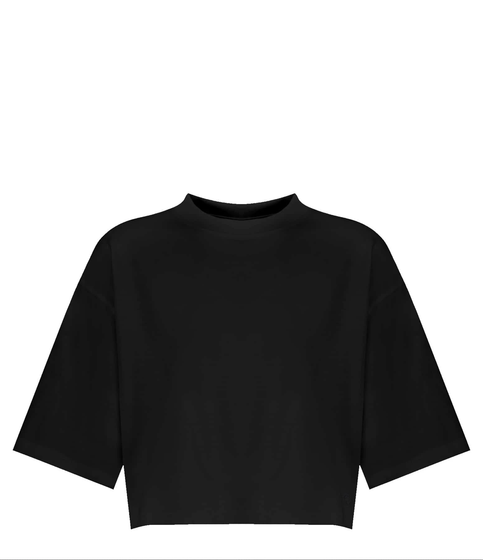 LOULOU STUDIO Tee-shirt Court Gupo Coton Noir 1 LOULOU STUDIO Tee-shirt Court Gupo Coton Noir