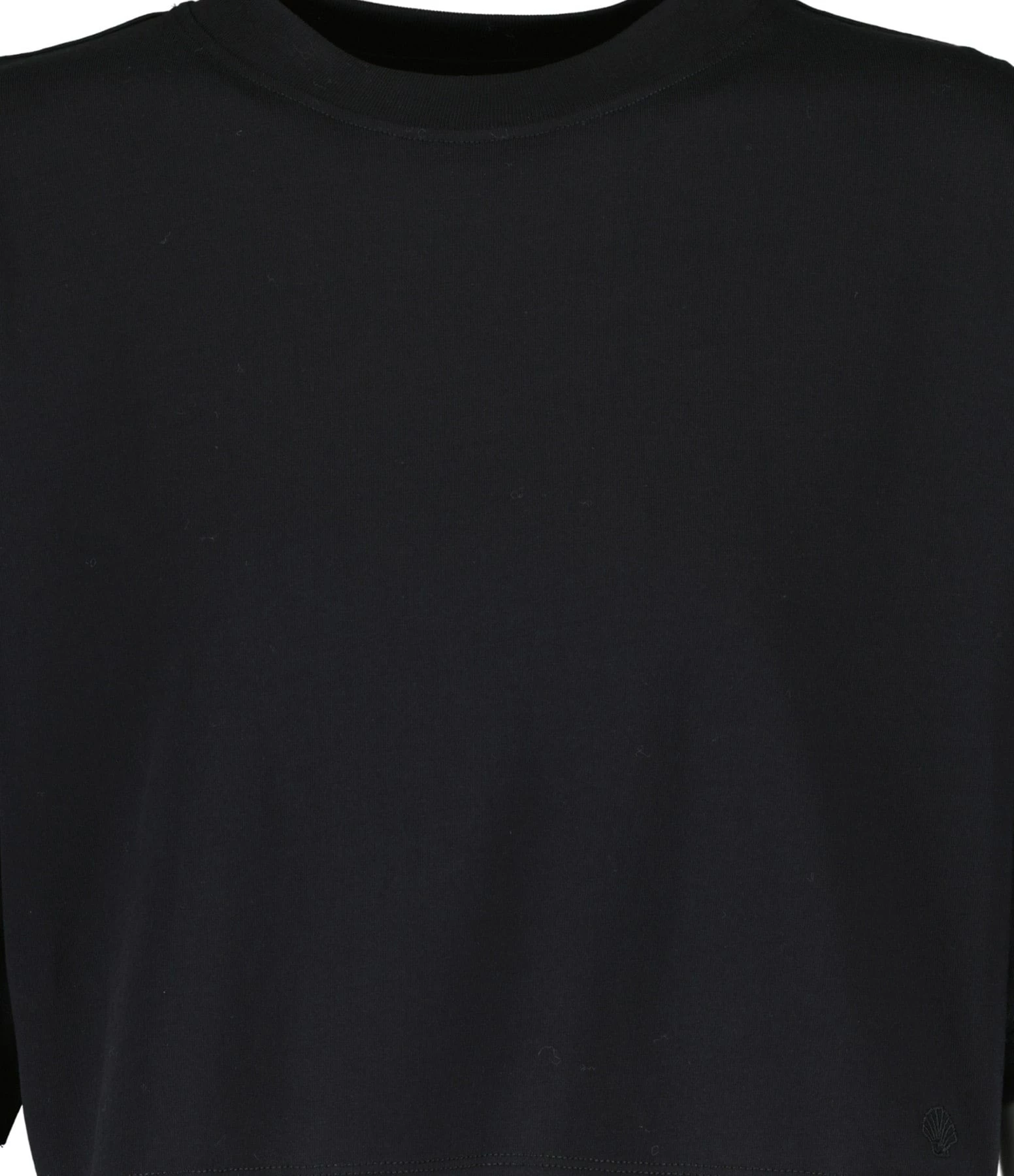 LOULOU STUDIO Tee-shirt Court Gupo Coton Noir 2 LOULOU STUDIO Tee-shirt Court Gupo Coton Noir – Image 2