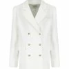 LOULOU STUDIO Blazer Sara Coton Ivoire