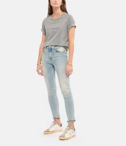 Tee-shirt Lulli St-Tropez Col Rond Coton Gris, Collaboration Jeanne Vouland X Lulli -Majestic Filatures shop lulli look20220803 393