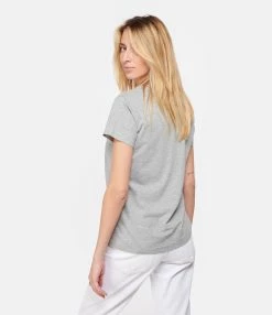 Tee-shirt Lulli Col Rond Coton Gris 9 Tee-shirt Lulli Col Rond Coton Gris -Majestic Filatures shop lulli look20230125 560
