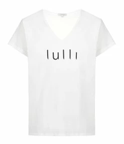 Tee-shirt Lulli Col V Coton Bio Blanc