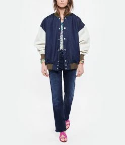 MADE IN TOMBOY Veste Bomber Orion Denim Bleu -Majestic Filatures shop madei look20220309 131