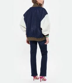 MADE IN TOMBOY Veste Bomber Orion Denim Bleu -Majestic Filatures shop madei look20220309 135