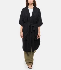 MAEVY MOUVEMENT LIBRE Veste Petunia Noir -Majestic Filatures shop maevy look20220419 124