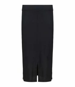 MAEVY MOUVEMENT LIBRE Jupe Fendue Flo Bambou Noir