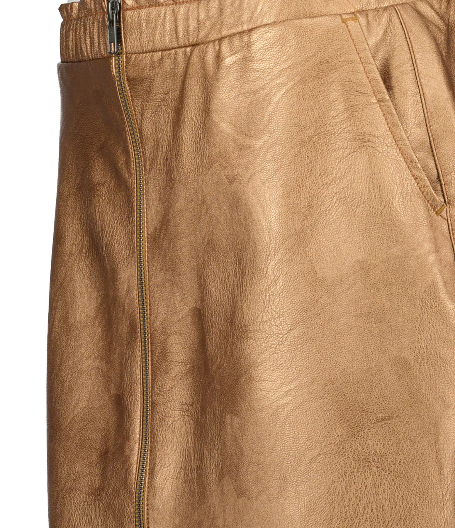 MAEVY MOUVEMENT LIBRE Jupe Vegan Cuir Cuivre 2 MAEVY MOUVEMENT LIBRE Jupe Vegan Cuir Cuivre – Image 2