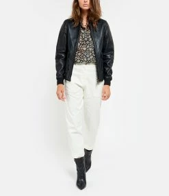 MAISON STANDARDS Blouson Cuir Noir 8 MAISON STANDARDS Blouson Cuir Noir -Majestic Filatures shop maiso look20200715 50