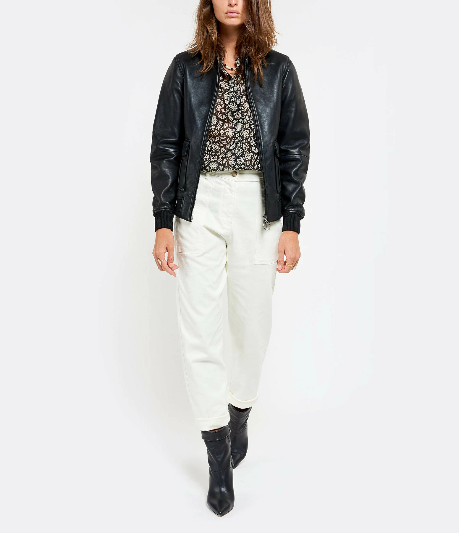 MAISON STANDARDS Blouson Cuir Noir 4 MAISON STANDARDS Blouson Cuir Noir – Image 4