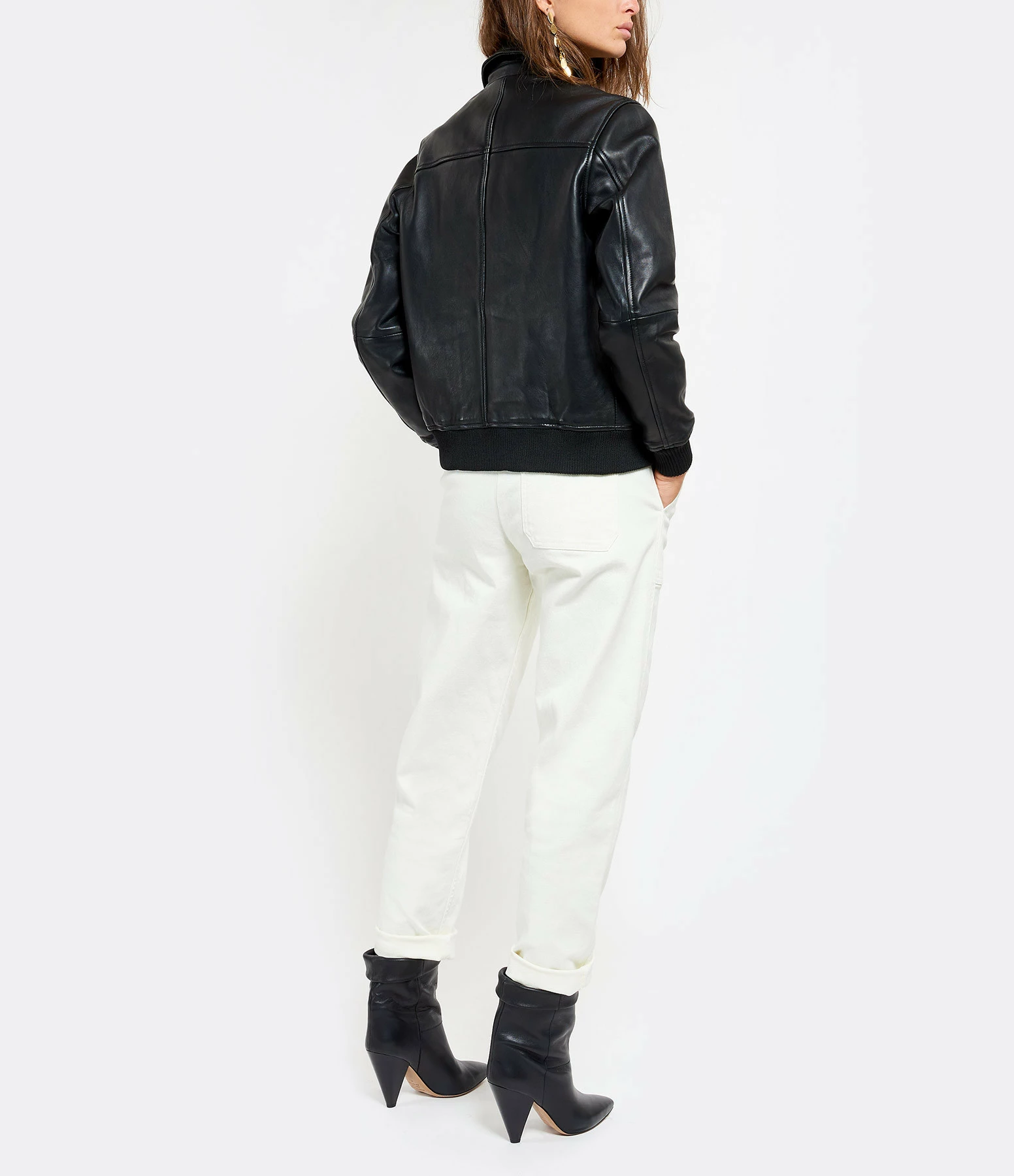 MAISON STANDARDS Blouson Cuir Noir 5 MAISON STANDARDS Blouson Cuir Noir – Image 5