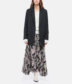 MAISON STANDARDS Veste Blazer Oversize Andrea S Laine Noir -Majestic Filatures shop maiso look20211006 189