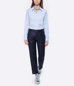 MAISON STANDARDS Chemise Linda Coton Bleu -Majestic Filatures shop maiso look20220406 291 1