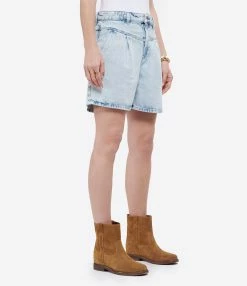 MAISON STANDARDS Short Donovan Denim Bleu -Majestic Filatures shop maiso look20220408 259