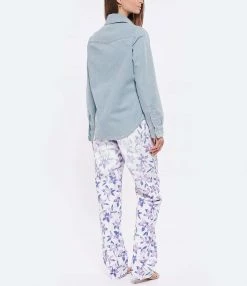 MAISON STANDARDS Chemise Maureen Denim Bleu -Majestic Filatures shop maiso look20220413 122