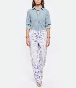 MAISON STANDARDS Chemise Maureen Denim Bleu -Majestic Filatures shop maiso look20220413 124