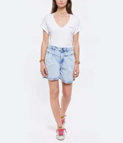 MAISON STANDARDS Short Donovan Denim Bleu -Majestic Filatures shop maiso look20220413 5