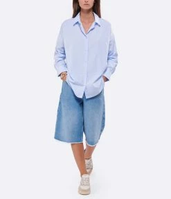 MAISON STANDARDS Chemise Linda Coton Bleu -Majestic Filatures shop maiso look20220607 72 scaled