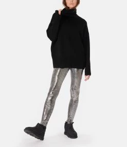 MAISON STANDARDS Pull Col Roulé Eugénie Noir -Majestic Filatures shop maiso look20221012 96