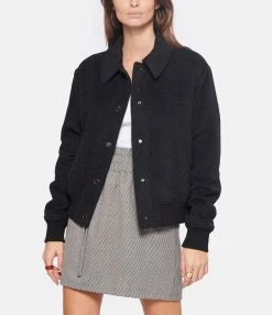 MAISON STANDARDS Blouson Teddy Edna Gris -Majestic Filatures shop maiso look20221102 169