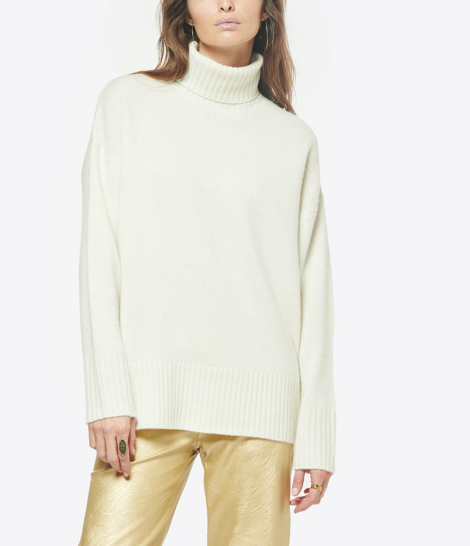 MAISON STANDARDS Pull Col Roulé Eugénie Écru 2 MAISON STANDARDS Pull Col Roulé Eugénie Écru – Image 2